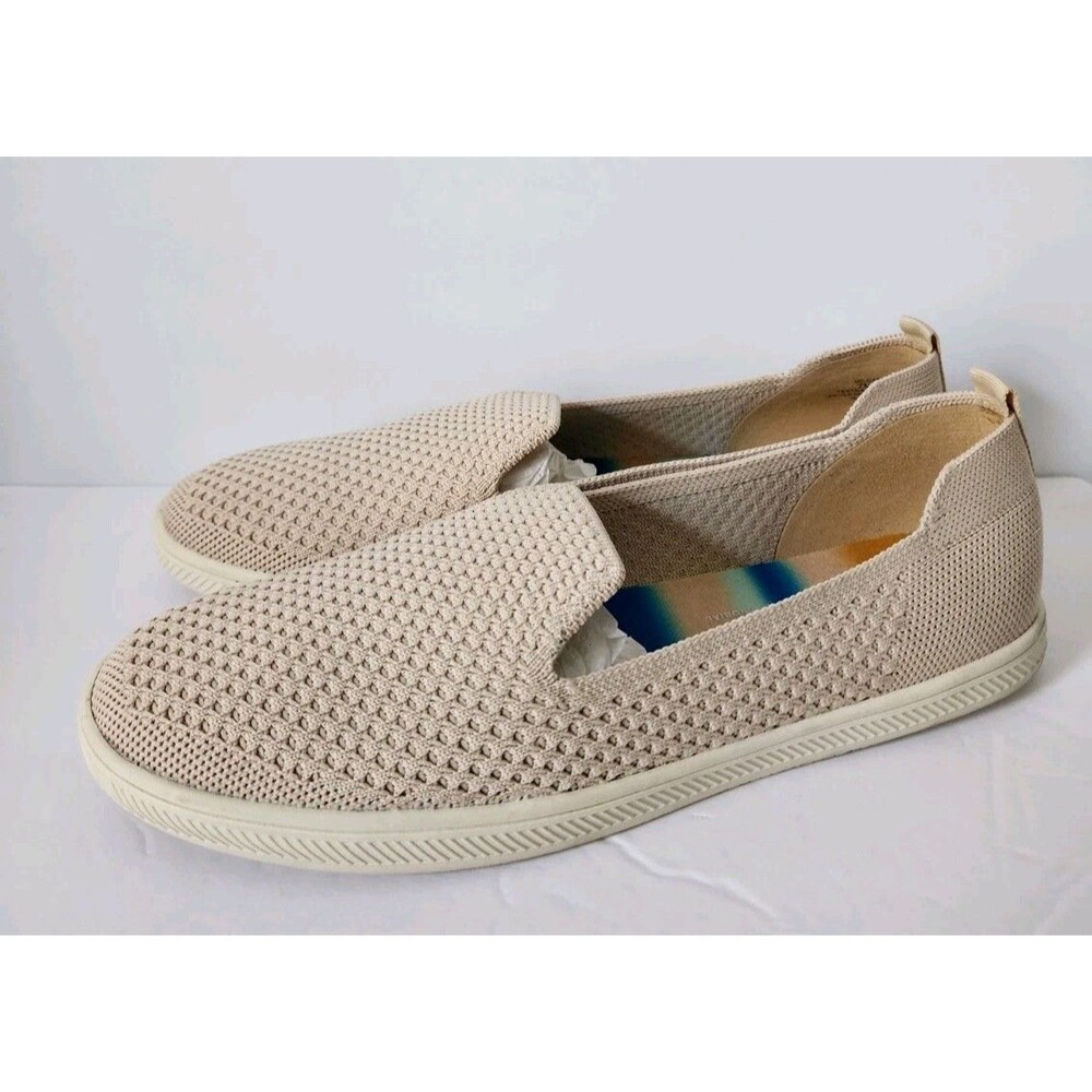New Vince Camuto Washable Knit Slip-On Shoes Cabreli Bone Off White 7 M